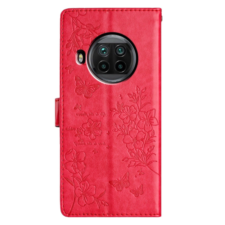 For Xiaomi Mi 10T Lite 5G Butterflies and Flowers Leather Phone Case