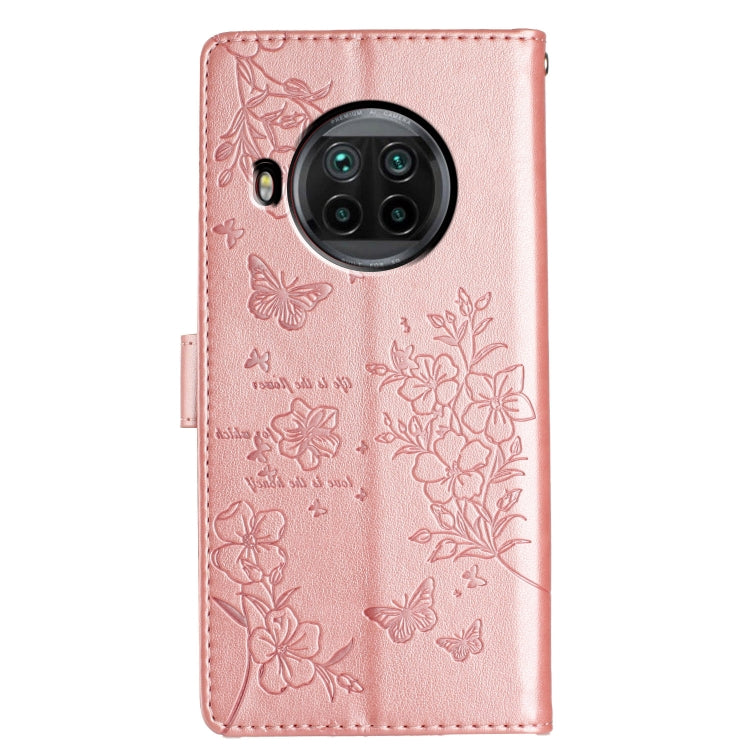 For Xiaomi Mi 10T Lite 5G Butterflies and Flowers Leather Phone Case
