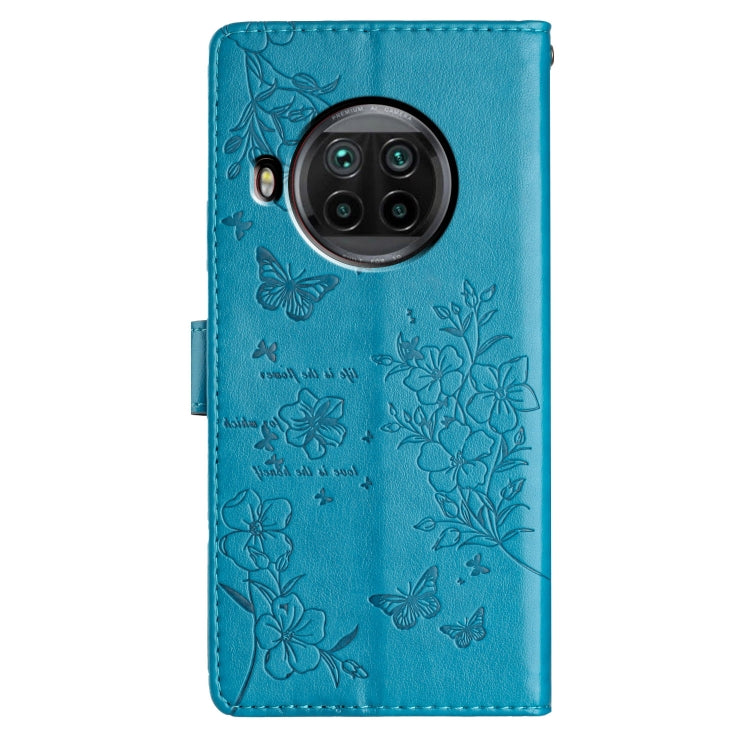 For Xiaomi Mi 10T Lite 5G Butterflies and Flowers Leather Phone Case