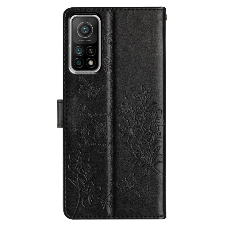 For Xiaomi Mi 10T 5G Butterflies and Flowers Leather Phone Case
