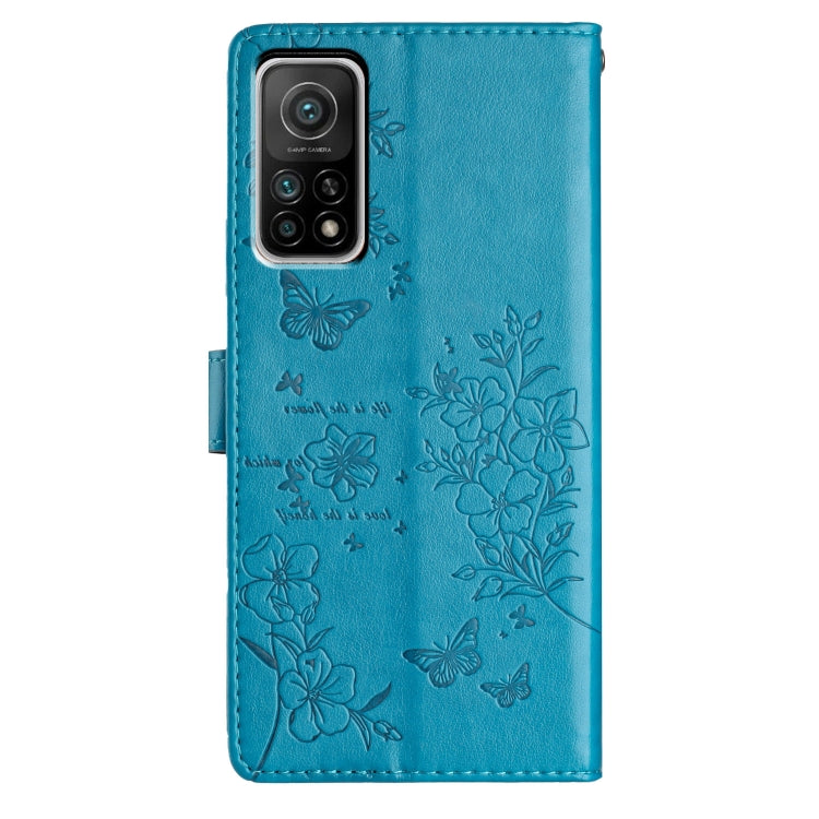 For Xiaomi Mi 10T 5G Butterflies and Flowers Leather Phone Case