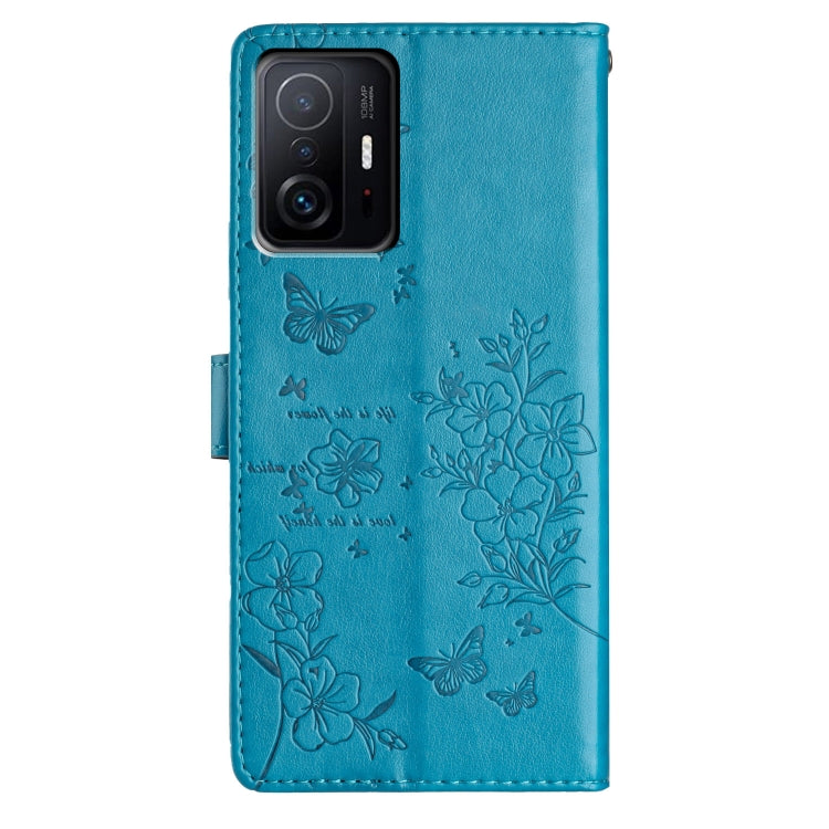 For Xiaomi 11T / 11T Pro Butterflies and Flowers Leather Phone Case