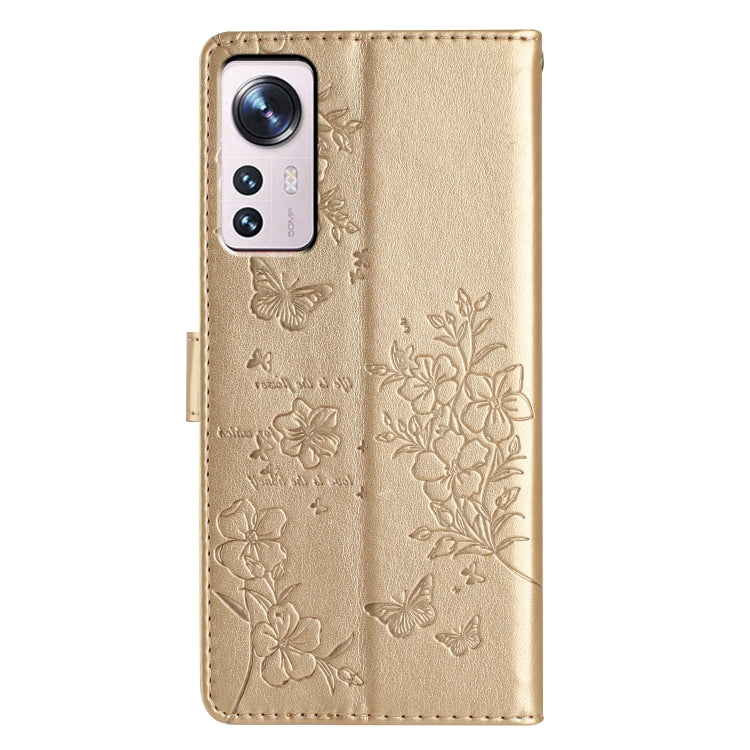For Xiaomi 12 Lite Butterflies and Flowers Leather Phone Case