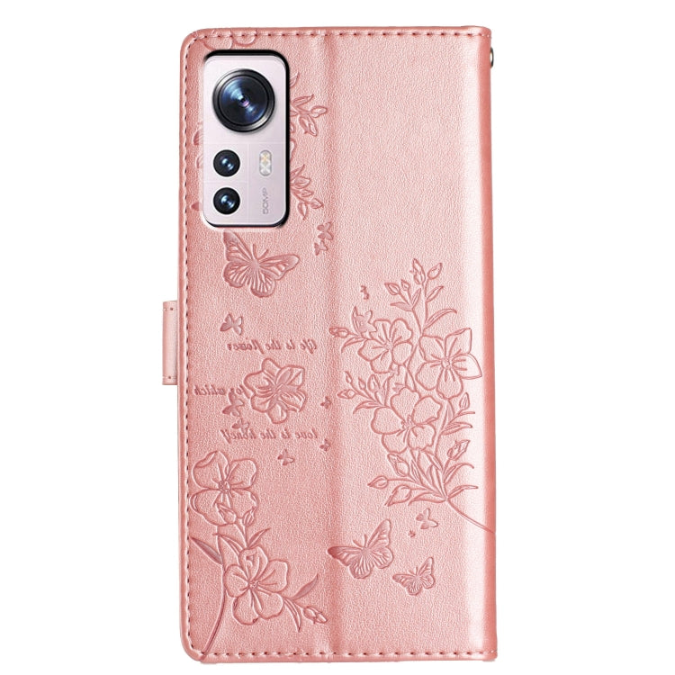 For Xiaomi 12 Lite Butterflies and Flowers Leather Phone Case