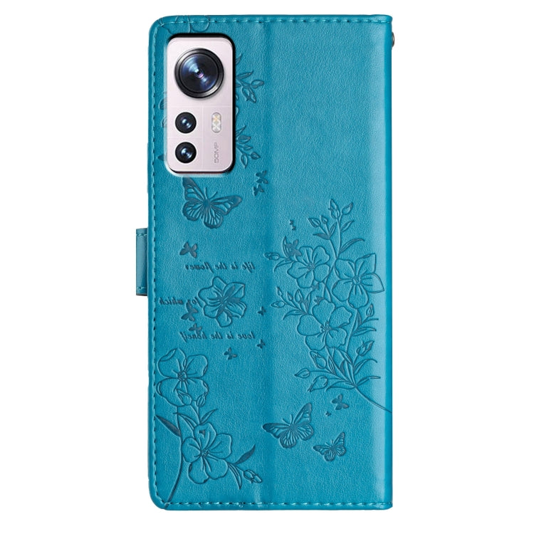 For Xiaomi 12 Lite Butterflies and Flowers Leather Phone Case