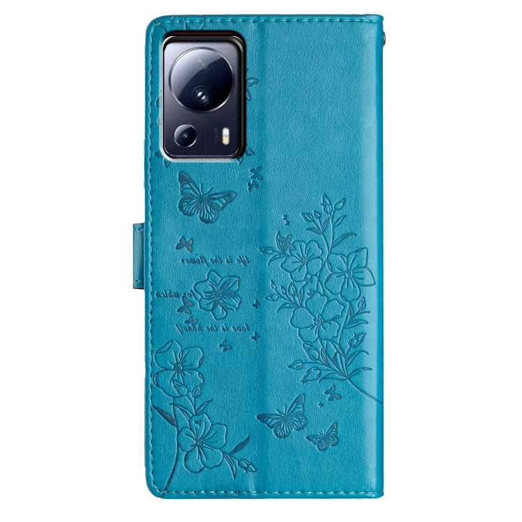 For Xiaomi 13 Lite Butterflies and Flowers Leather Phone Case