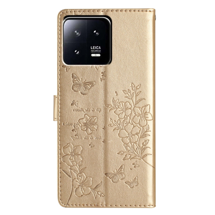 For Xiaomi 13 Pro Butterflies and Flowers Leather Phone Case