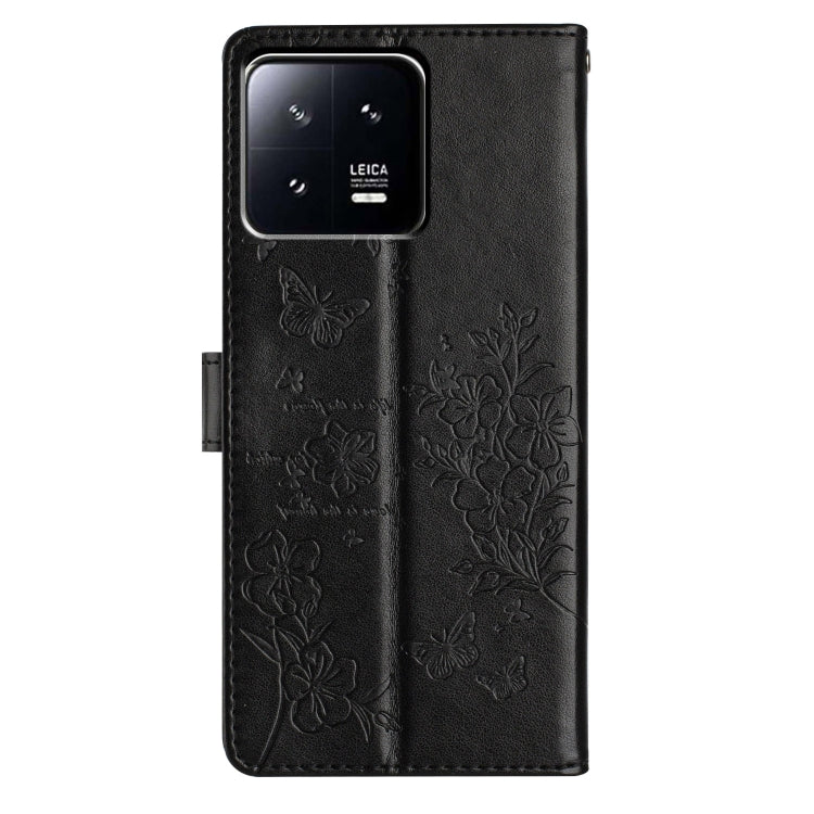 For Xiaomi 13 Pro Butterflies and Flowers Leather Phone Case
