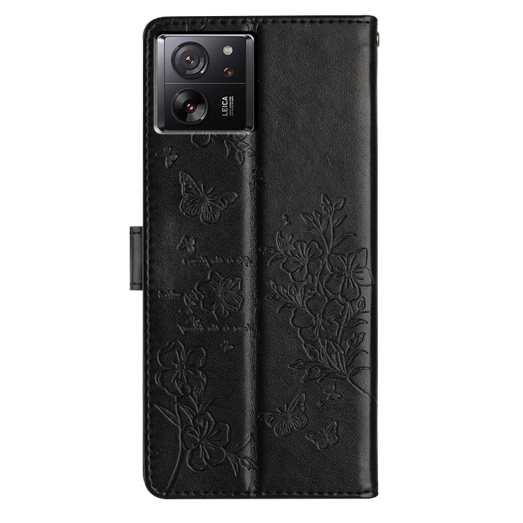 For Xiaomi 13T / 13T Pro Butterflies and Flowers Leather Phone Case