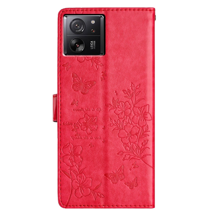 For Xiaomi 13T / 13T Pro Butterflies and Flowers Leather Phone Case