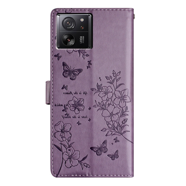 For Xiaomi 13T / 13T Pro Butterflies and Flowers Leather Phone Case