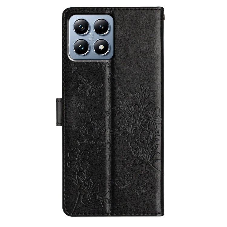 For Xiaomi 14T Pro Butterflies and Flowers Leather Phone Case