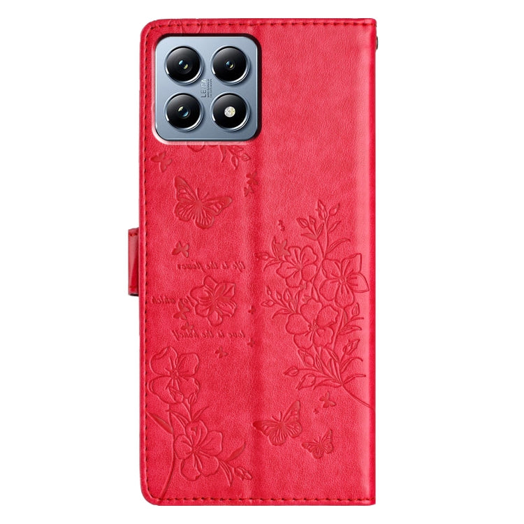 For Xiaomi 14T Pro Butterflies and Flowers Leather Phone Case