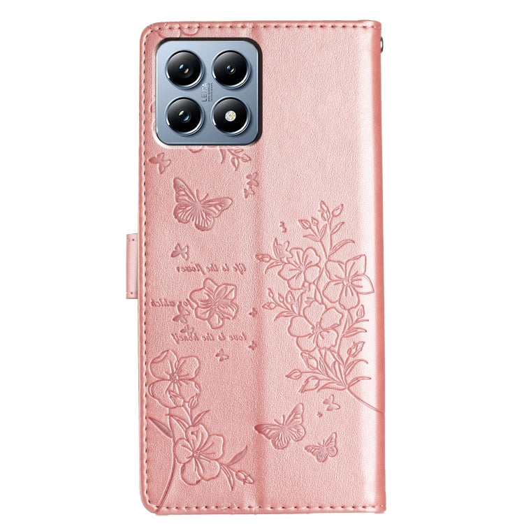 For Xiaomi 14T Pro Butterflies and Flowers Leather Phone Case