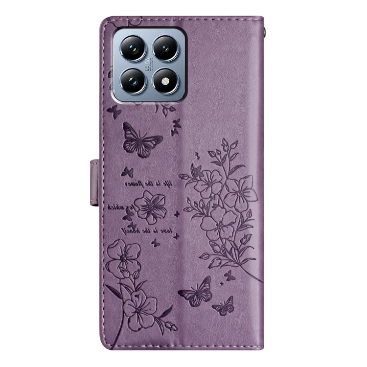 For Xiaomi 14T Pro Butterflies and Flowers Leather Phone Case