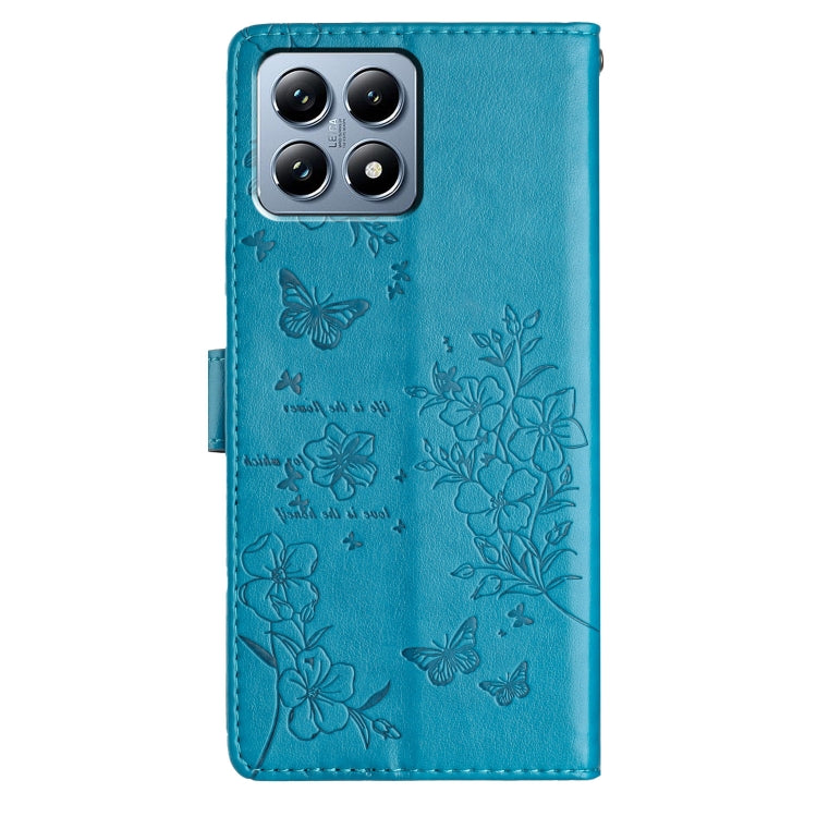 For Xiaomi 14T Pro Butterflies and Flowers Leather Phone Case