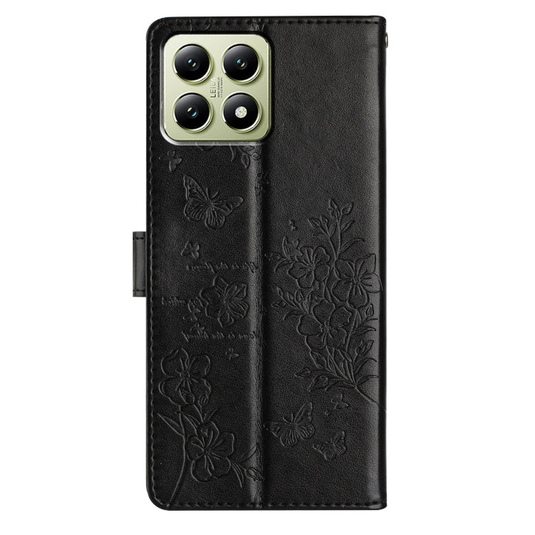For Xiaomi 14T Butterflies and Flowers Leather Phone Case