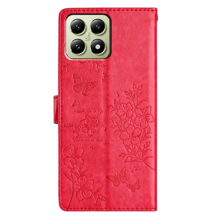 For Xiaomi 14T Butterflies and Flowers Leather Phone Case