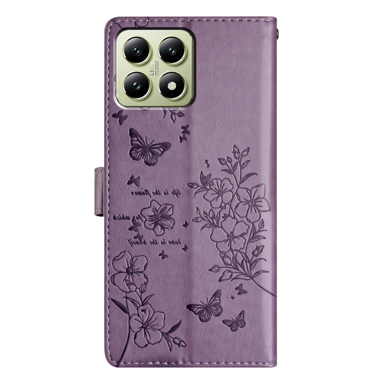 For Xiaomi 14T Butterflies and Flowers Leather Phone Case