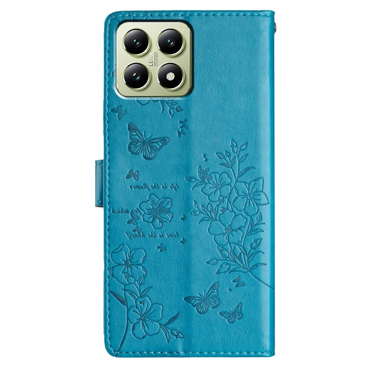 For Xiaomi 14T Butterflies and Flowers Leather Phone Case