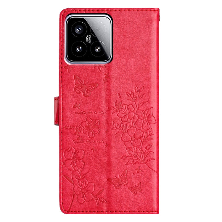 For Xiaomi 15 Butterflies and Flowers Leather Phone Case