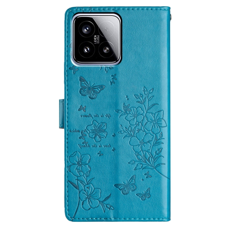 For Xiaomi 15 Butterflies and Flowers Leather Phone Case