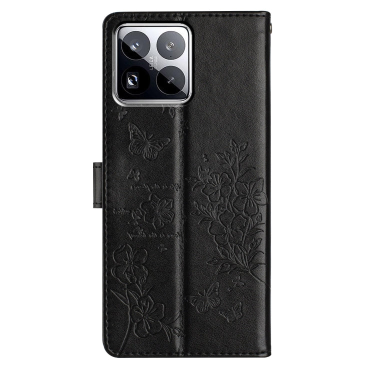For Xiaomi 15 Pro Butterflies and Flowers Leather Phone Case