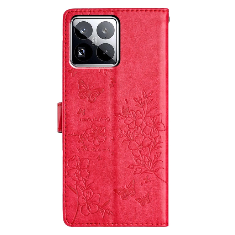 For Xiaomi 15 Pro Butterflies and Flowers Leather Phone Case