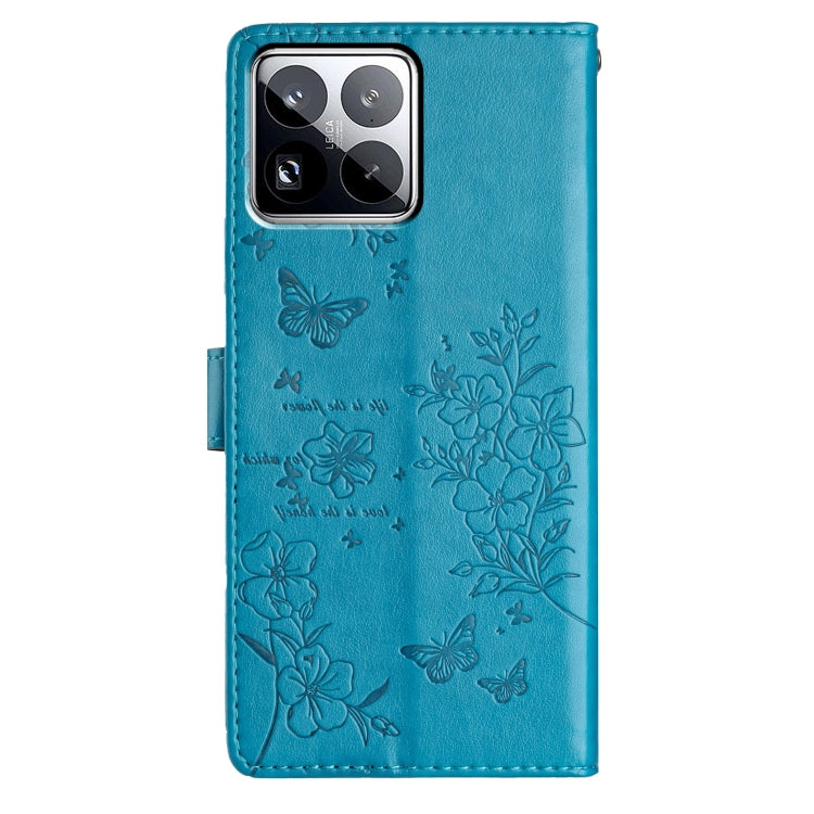 For Xiaomi 15 Pro Butterflies and Flowers Leather Phone Case