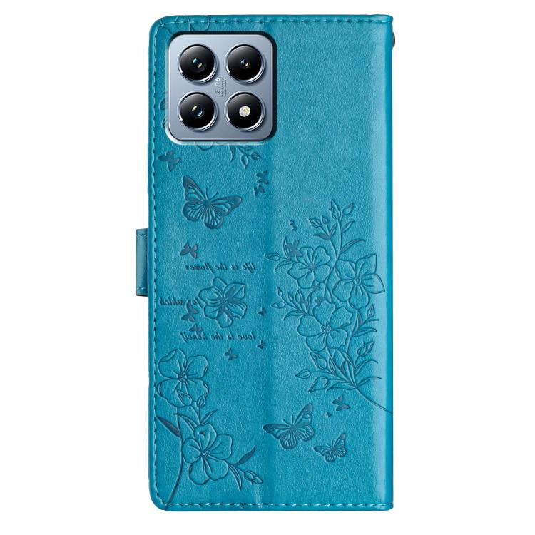 For Xiaomi 15T 5G Butterflies and Flowers Leather Phone Case