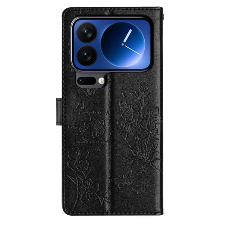 For Xiaomi 17 Pro Max Butterflies and Flowers Leather Phone Case