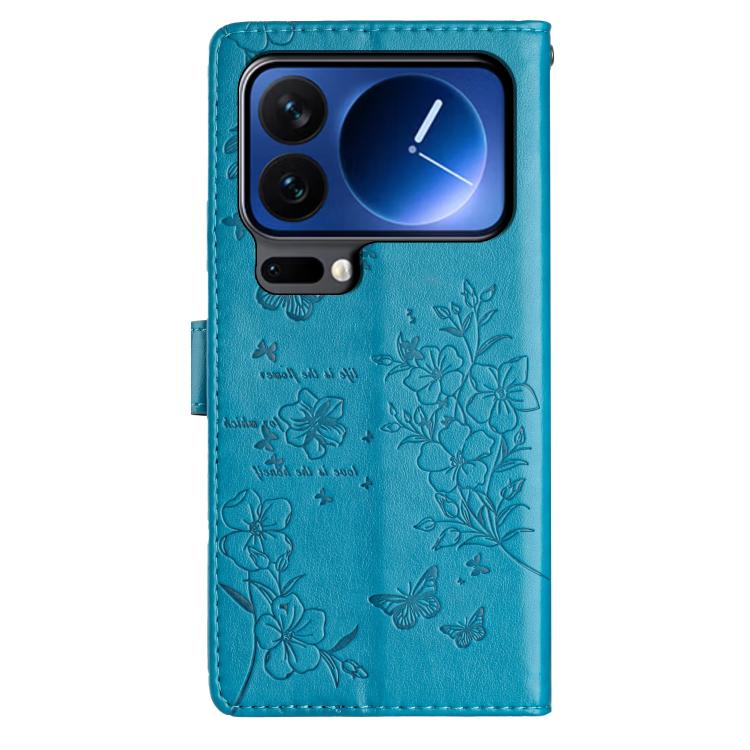 For Xiaomi 17 Pro Max Butterflies and Flowers Leather Phone Case