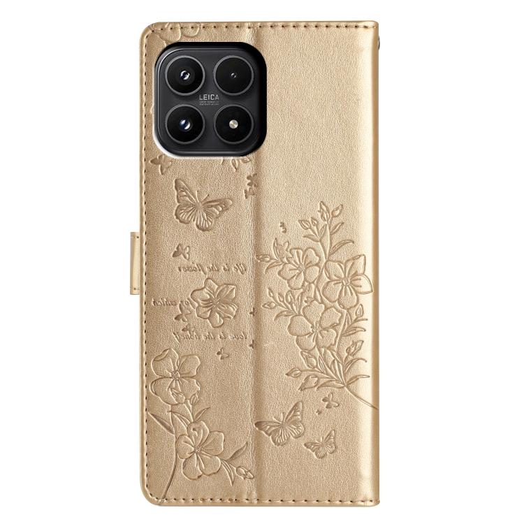 For Xiaomi 17 Butterflies and Flowers Leather Phone Case
