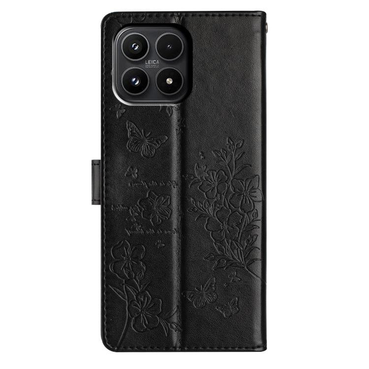 For Xiaomi 17 Butterflies and Flowers Leather Phone Case
