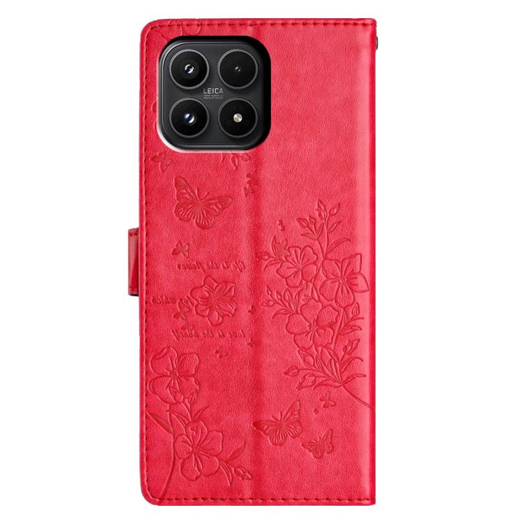 For Xiaomi 17 Butterflies and Flowers Leather Phone Case