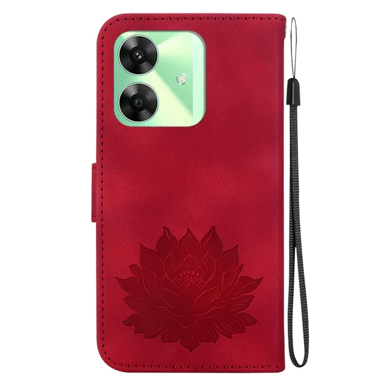 For Realme C61 / C63 / Note 60 Lotus Embossed Leather Phone Case
