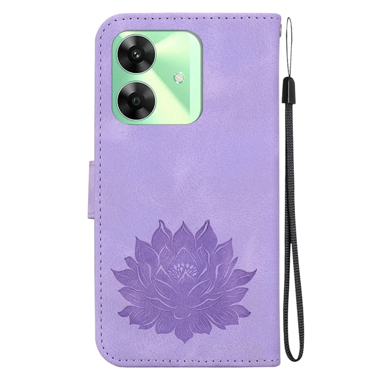 For Realme C61 / C63 / Note 60 Lotus Embossed Leather Phone Case