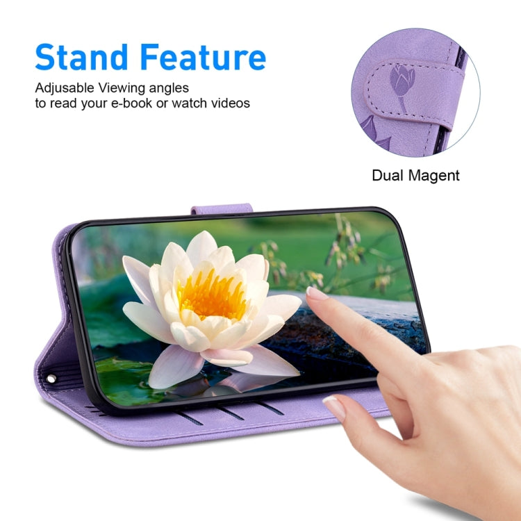 For Realme C61 / C63 / Note 60 Lotus Embossed Leather Phone Case