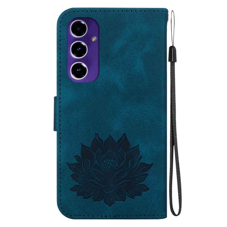 For Samsung Galaxy S24 FE 5G Lotus Embossed Leather Phone Case