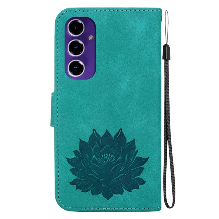 For Samsung Galaxy S24 FE 5G Lotus Embossed Leather Phone Case