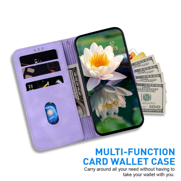 For Samsung Galaxy S24 FE 5G Lotus Embossed Leather Phone Case