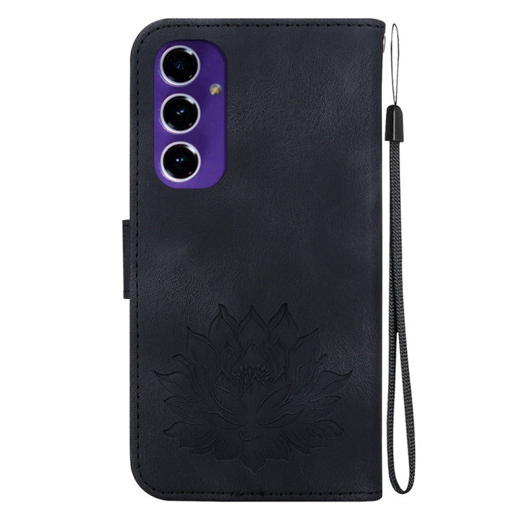 For Samsung Galaxy S24 FE 5G Lotus Embossed Leather Phone Case