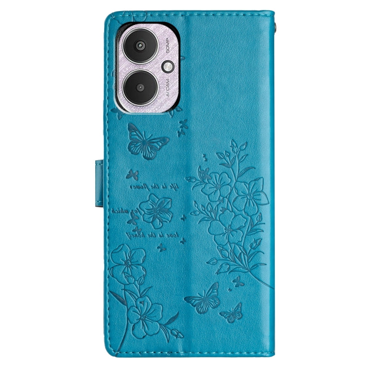 For Redmi 13C 4G Butterflies and Flowers Leather Phone Case