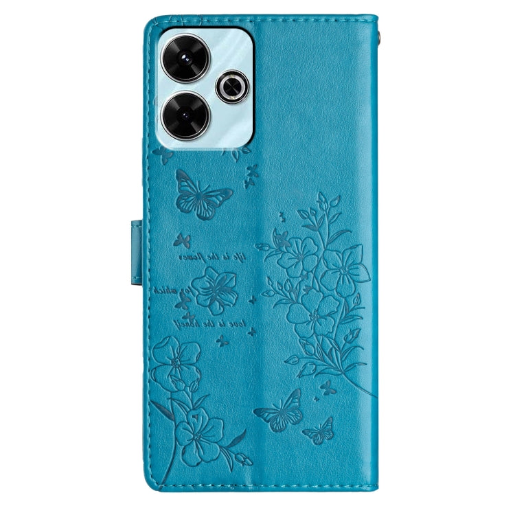 For Redmi 13 4G Butterflies and Flowers Leather Phone Case
