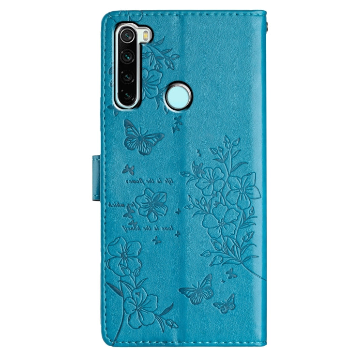 For Redmi Note 8T Butterflies and Flowers Leather Phone Case