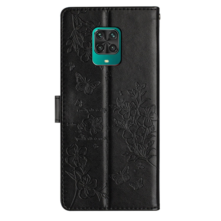 For Redmi Note 9 Pro Butterflies and Flowers Leather Phone Case