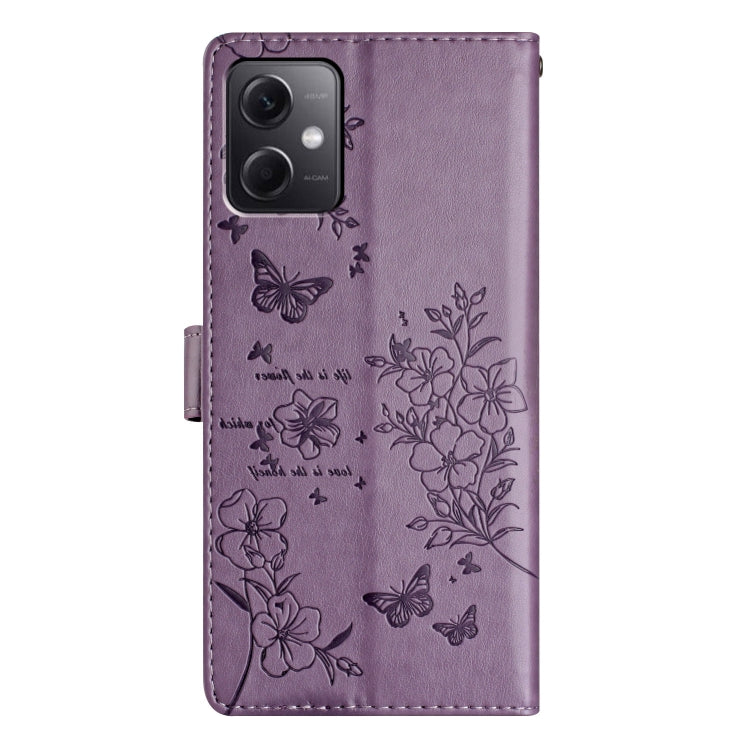 For Redmi Note 12 5G Global Butterflies and Flowers Leather Phone Case