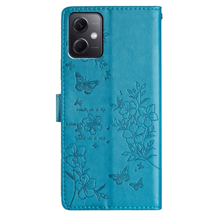 For Redmi Note 12 5G Global Butterflies and Flowers Leather Phone Case