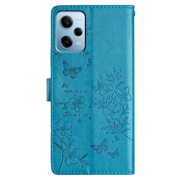 For Redmi Note 12 Pro 5G Global Butterflies and Flowers Leather Phone Case
