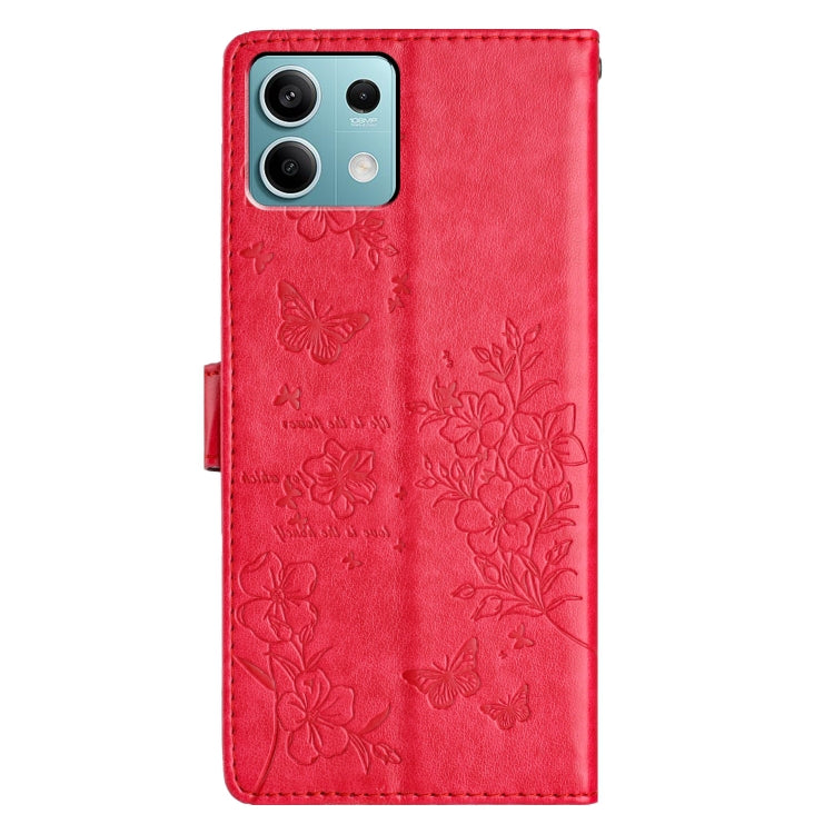 For Redmi Note 13 5G Butterflies and Flowers Leather Phone Case